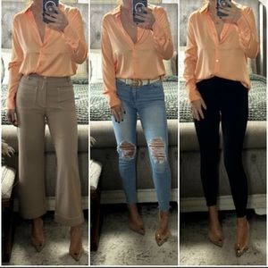 New🧡Summer cantaloupe spring blouse